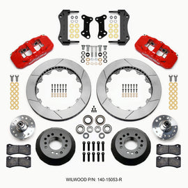 Wilwood AERO6 Front Hub Kit 15.00 Red 67-69 Camaro 64-72 Nova Chevelle 140-15053-R