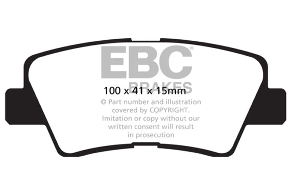 EBC 09-11 Hyundai Azera 3.3 Yellowstuff Rear Brake Pads DP42031R