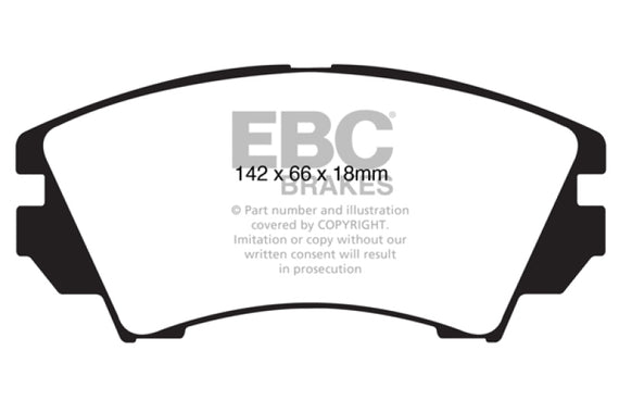 Frt Premium Organic Brake Pads   EBC Brake   DP22014 DP22014