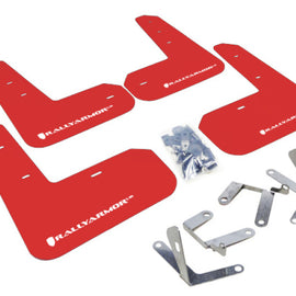 Rally Armor Mud Flaps Guards for 13-16 FRS FR-S BRZ (Red w/White Logo) MF23-UR-RD/WH