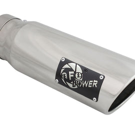aFe Diesel Exhaust Tip Bolt On Polished 4in Inlet x 5in Outlet x 15in 49T40501-P15