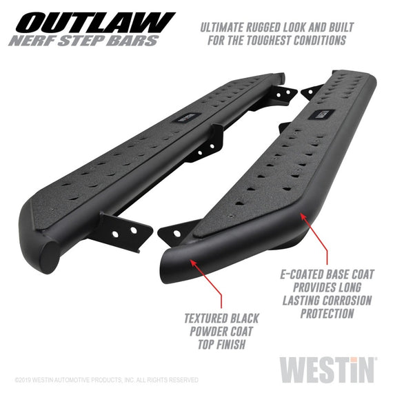 Westin 14-19 Toyota 4Runner SR5/TRD/TRD Pro (exc Limited & Nightshade) Outlaw Nerf Step Bars 58-53835