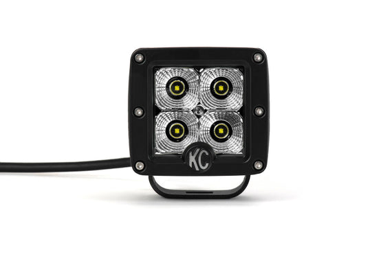 KC HiLiTES C-Series 3in. C3 LED Light 12w Flood Beam (Single) - Black 1332