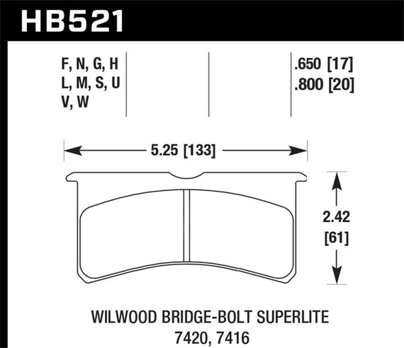Hawk HP+ Street Brake Pads HB521N.800