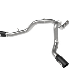 aFe Large Bore-HD 4in 409SS DPF-Back Exhaust System w/Black Tip 20 GM Diesel Trucks V8-6.6L (td) L5P 49-44126-B
