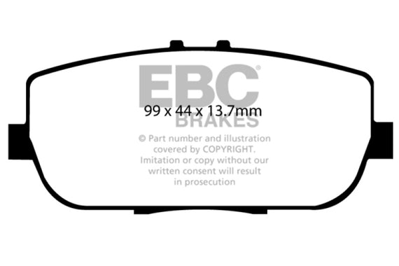 EBC Yellow Stuff Rear Brake Pads for 06-15 Mazda Miata MX5 2.0L - DP41775R DP41775R