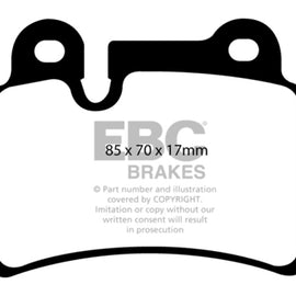 EBC 06-09 Volkswagen Touareg 3.6 (2 pin holes at top of backplate) Redstuff Rear Brake Pads DP31944C