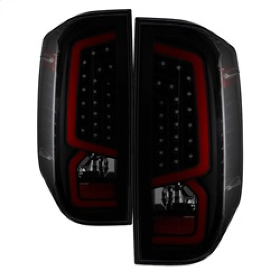 xTune 14-16 Toyota Tundra Light Bar LED Tail Lights - Black Smoked (ALT-JH-TTU14-LED-BSM) 9040450