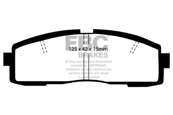 EBC 86-92 Toyota Supra 2.8 Greenstuff Rear Brake Pads DP2608/2