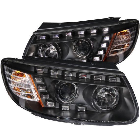 ANZO 2007-2007 Hyundai Santa Fe Projector Headlights w/ LED Black 111237