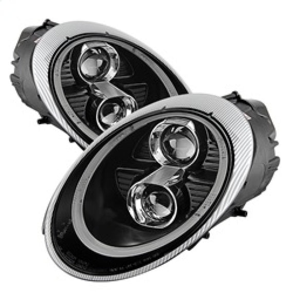 Spyder Porsche 911 997 2005-2009 Projector Headlights Halogen Model DRL LED Blk PRO-YD-P99705-DRL-BK 5080134