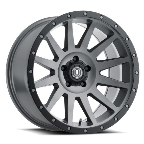 ICON Compression 20x10 5x5 -12mm Offset 5in BS 71.5mm Bore Titanium Wheel 2020107350TT