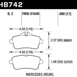 Hawk Performance HB742B.690 HPS 5.0 Disc Brake Pad HB742B.690