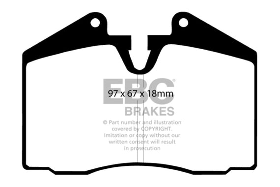 EBC 86-91 Porsche 928 5.0 Greenstuff Rear Brake Pads DP2612