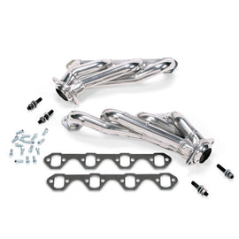 BBK 79-93 Mustang 351 Swap Shorty Unequal Length Exhaust Headers - 1-5/8 Silver Ceramic 15110
