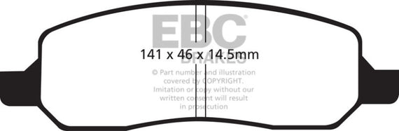EBC 06-09 Buick Lucerne 3.8 Yellowstuff Rear Brake Pads DP41770R