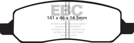 EBC 06-09 Buick Lucerne 3.8 Greenstuff Rear Brake Pads DP21770