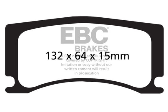 EBC 08-09 Jaguar XKR 4.2 Supercharged (Portfolio) Yellowstuff Rear Brake Pads DP42112R
