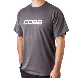 Cobb Tuning Logo Mens T-Shirt (Gray/White Logo) - Large CO-GRAYCOBB-L