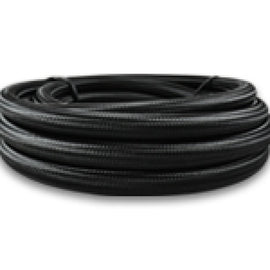 Vibrant -6 AN Black Nylon Braided Flex Hose (2 foot roll) 11956
