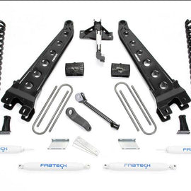 Fabtech 17-21 Ford F250/F350 4WD Gas 4in Rad Arm Sys w/Coils & Perf Shks K2253