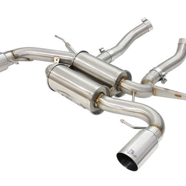 aFe MACHForce XP 2.5in Axle Back Stainless Exhaust w/ Polished Tips 07-13 BMW 335i 3.0L L6 (E90/92) 49-36327-P