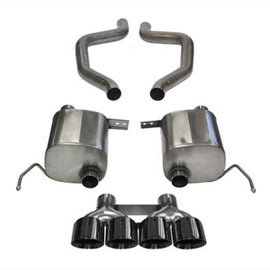 Corsa 17-19 Chevy Corvette Z06 2.75in Axle Back Exhaust Black Dual Rear Exit Quad 4.5in Tip (Sport) 14768BLK