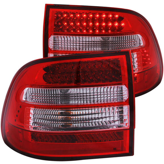 ANZO 2003-2006 Porsche Cayenne LED Taillights Red/Clear 321170