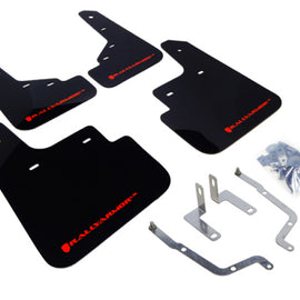Rally Armor Mud Flaps Guards for 14-18 Mazda Mazda3 (Black w/Red Logo) MF31-UR-BLK/RD