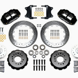 Wilwood Narrow Superlite 6R Front Hub Kit 12.88in Drill-Zinc Heidts Tri -5 2 inch Drop Spindle 140-12307-Z