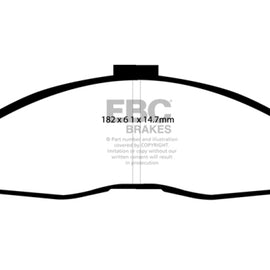 EBC Brakes DP41239R Yellowstuff Street And Track Brake Pads Fits Camaro Firebird DP41239R