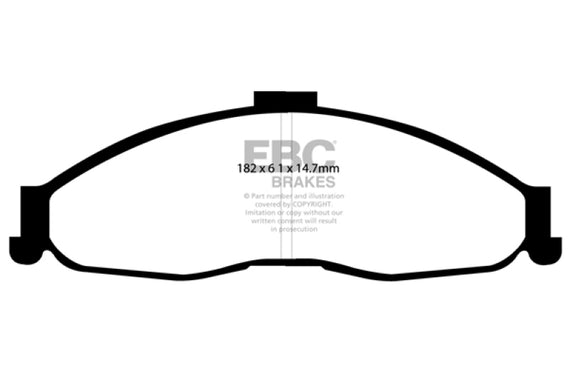 EBC Brakes DP41239R Yellowstuff Street And Track Brake Pads Fits Camaro Firebird DP41239R
