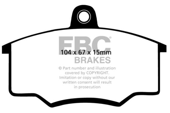 EBC 81-84 Audi Coupe 2.2 Greenstuff Front Brake Pads DP2310/2