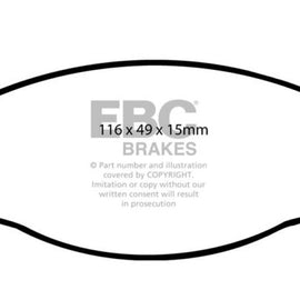 EBC 84-93 Toyota Pick-Up 1/2 Ton 2WD Greenstuff Front Brake Pads DP6419