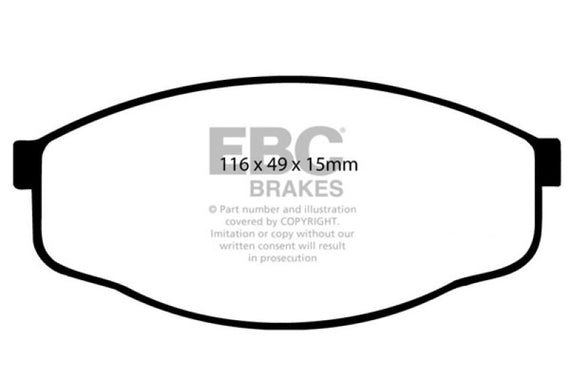 EBC 84-93 Toyota Pick-Up 1/2 Ton 2WD Greenstuff Front Brake Pads DP6419
