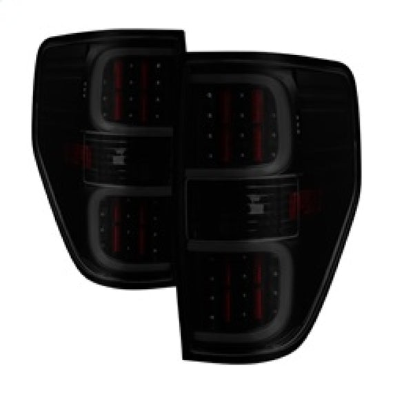 xTune Ford F150 09-14 LED Tail Lights - Black ALT-ON-FF15009-LBLED-BSM 9038495