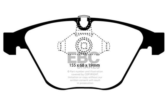 EBC 08-10 BMW M3 4.0 (E90) Ultimax2 Front Brake Pads UD918