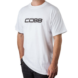 Cobb Tuning Logo Mens White T-Shirt - Large CO-WHITECOBB-LG
