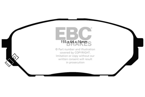 EBC 07-12 Hyundai Veracruz 3.8 Greenstuff Front Brake Pads DP61813