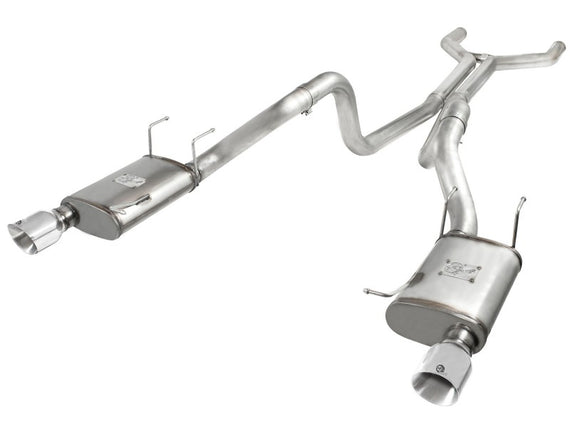 aFe MACHForce XP Cat-Back Exhaust 3in SS w/ Polished Tips 11-14 Ford Mustang GT V8 5.0L 49-43049-P