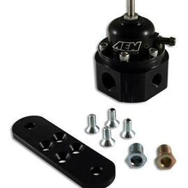 AEM UNIVERSAL ADJUSTABLE FUEL PRESSURE REGULATOR BLACK INLE 25-302BK