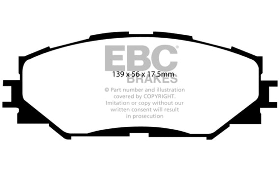 EBC DP61791 GREENSTUFF STREET ORGANIC BRAKE PADS - FRONT DP61791