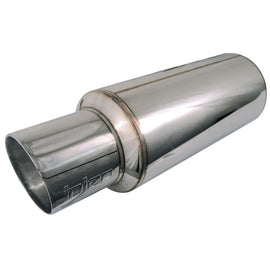 Injen 2 3/8 Universal Muffler w/Stainless Steel resonated rolled tip (Injen embossed logo) SES225C