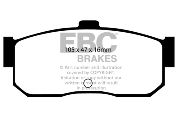EBC 91-97 Infiniti G20 2.0 Ultimax2 Rear Brake Pads UD540