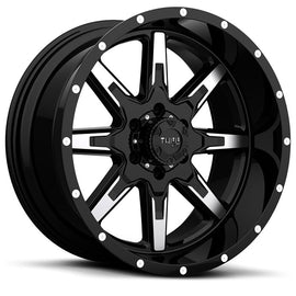TUFF T-15 17x9.0 6/139.7 ET15 CB106.1 Gloss Black - Machined Face