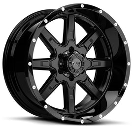 TUFF T-15 17x9.0 6/139.7 ET15 CB106.1 Satin Black Spoke - Gloss Black Lip
