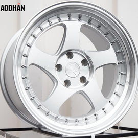 Aodhan AH01 18x10.5 5x114.3 73.1 ET 30 SILVER MACHINED FACE AND LIP