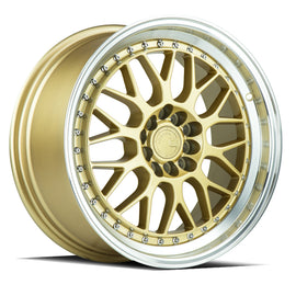 Aodhan AH02 17x8 5x100/114.3 +35 cb73.1 Gold Machined Lip Wheel/Rim AH0217805100114335GML