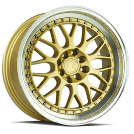 Aodhan AH02 17x8 4x100/114.3 +35 cb73.1 Gold Machined Lip Wheel/Rim AH0217804100114335GML