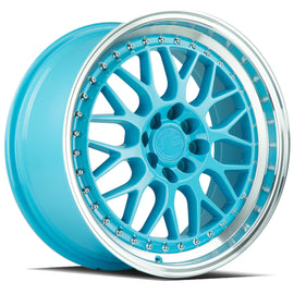 Aodhan AH02 17x8 4x100/114.3 +35 cb73.1 Tiffany Blue Machined Lip Wheel/Rim